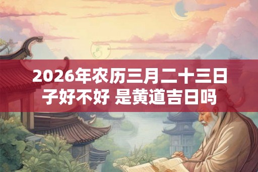 2026年农历三月二十三日子好不好 是黄道吉日吗 2026年农历三月二十三日子好不好 是黄道吉日吗