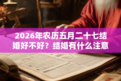 2026年农历五月二十七结婚好不好?结婚有什么注意事项? 2026年农历五月二十七结婚好不好?结婚有什么注意事项?