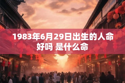 1983年6月29日出生的人命好吗 是什么命