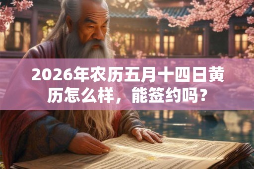 2026年农历五月十四日黄历怎么样，能签约吗？