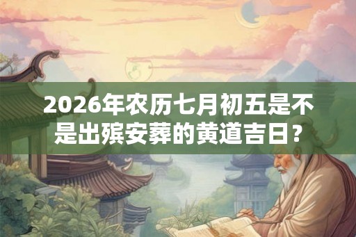 2026年农历七月初五是不是出殡安葬的黄道吉日? 2026年农历七月初五是不是出殡安葬的黄道吉日?