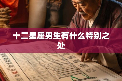十二星座男生有什么特别之处 十二星座男生有什么特别之处