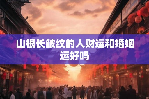 山根长皱纹的人财运和婚姻运好吗