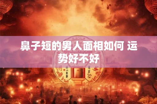 鼻子短的男人面相如何 运势好不好