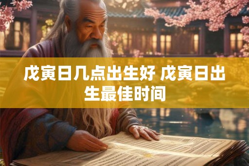 戊寅日几点出生好 戊寅日出生最佳时间