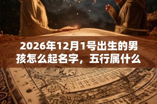 2026年12月1号出生的男孩怎么起名字，五行属什么