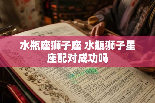 水瓶座狮子座 水瓶狮子星座配对成功吗
