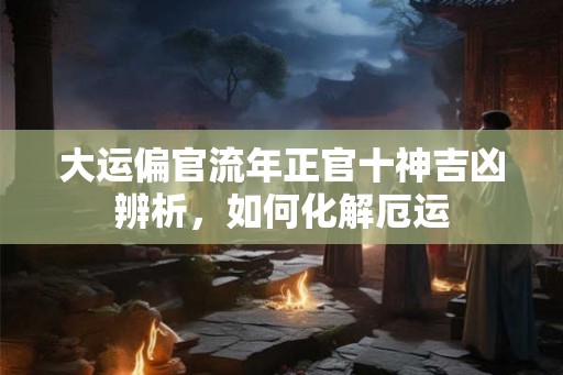 大运偏官流年正官十神吉凶辨析，如何化解厄运