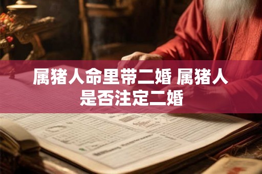 属猪人命里带二婚 属猪人是否注定二婚 属猪人命里带二婚 属猪人是否注定二婚