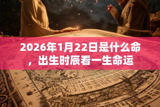 2026年1月22日是什么命，出生时辰看一生命运