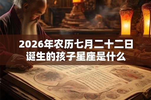 2026年农历七月二十二日诞生的孩子星座是什么