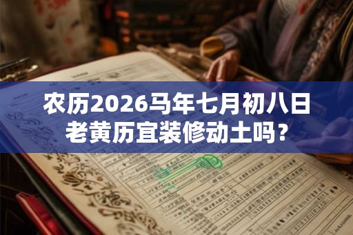 农历2026马年七月初八日老黄历宜装修动土吗？