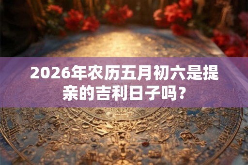 2026年农历五月初六是提亲的吉利日子吗？