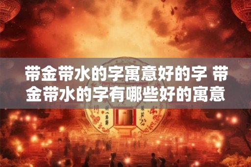 带金带水的字寓意好的字 带金带水的字有哪些好的寓意