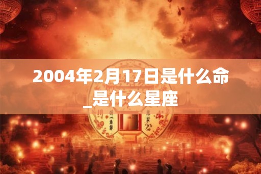 2004年2月17日是什么命_是什么星座