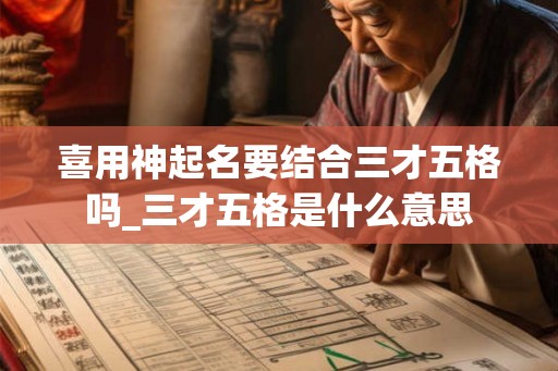喜用神起名要结合三才五格吗_三才五格是什么意思