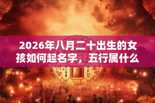 2026年八月二十出生的女孩如何起名字，五行属什么