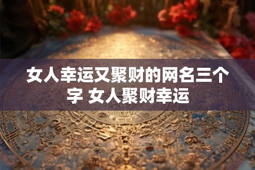 女人幸运又聚财的网名三个字 女人聚财幸运