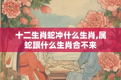 十二生肖蛇冲什么生肖,属蛇跟什么生肖合不来