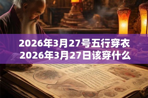 2026年3月27号五行穿衣 2026年3月27日该穿什么五行衣服 2026年3月27号五行穿衣 2026年3月27日该穿什么五行衣服