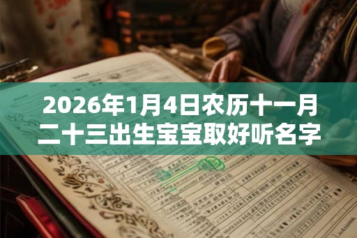 2026年1月4日农历十一月二十三出生宝宝取好听名字