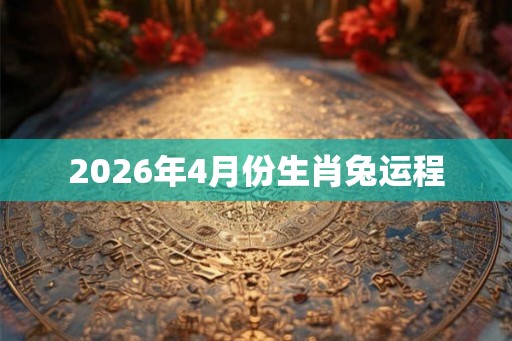 2026年4月份生肖兔运程 2026年4月份生肖兔运程