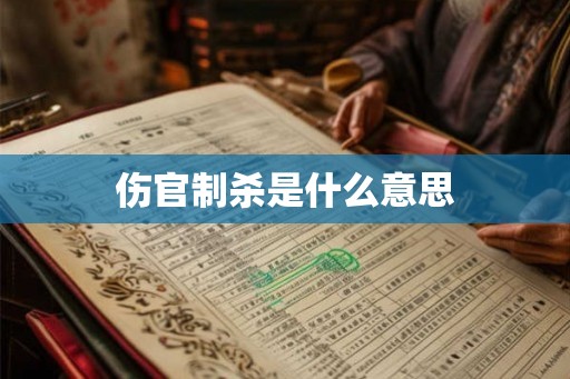 伤官制杀是什么意思