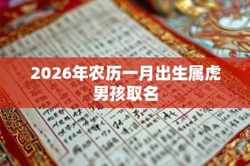 2026年农历一月出生属虎男孩取名