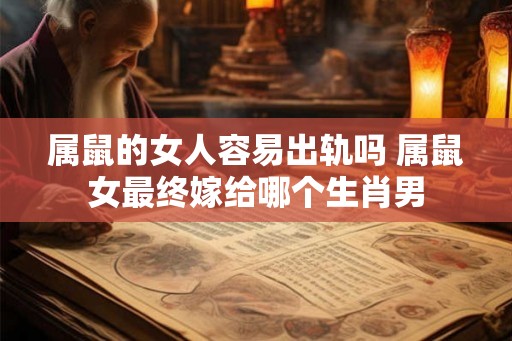 属鼠的女人容易出轨吗 属鼠女最终嫁给哪个生肖男
