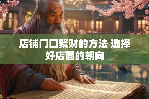 店铺门口聚财的方法 选择好店面的朝向 店铺门口聚财的方法 选择好店面的朝向
