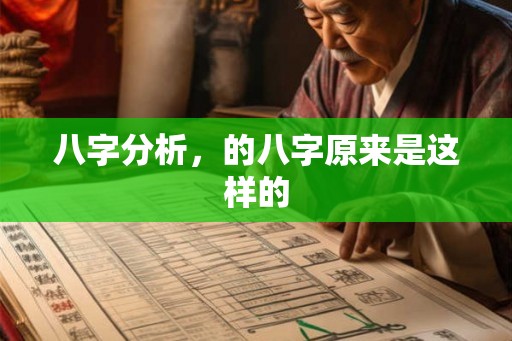 八字分析,的八字原来是这样的 八字分析,的八字原来是这样的
