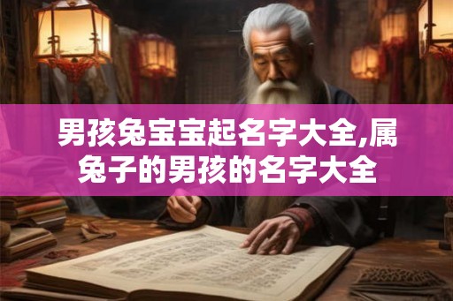 男孩兔宝宝起名字大全,属兔子的男孩的名字大全