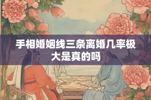 手相婚姻线三条离婚几率极大是真的吗