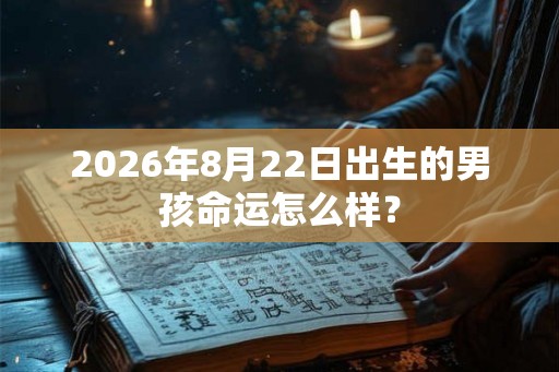 2026年8月22日出生的男孩命运怎么样？