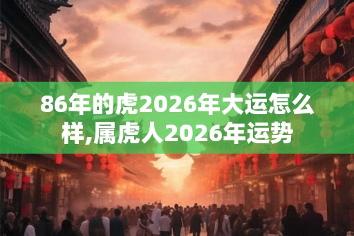 86年的虎2026年大运怎么样,属虎人2026年运势 86年的虎2026年大运怎么样,属虎人2026年运势