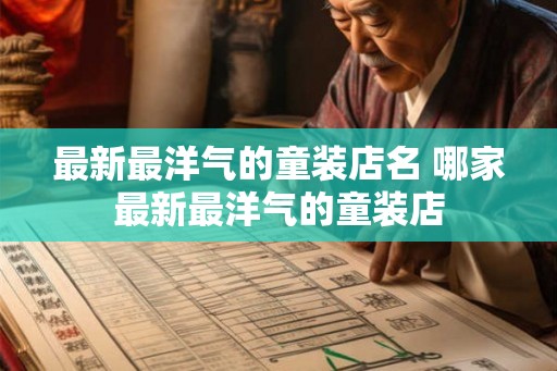 最新最洋气的童装店名 哪家最新最洋气的童装店