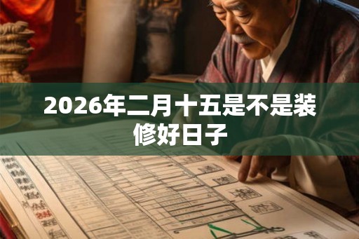 2026年二月十五是不是装修好日子