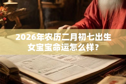 2026年农历二月初七出生女宝宝命运怎么样？