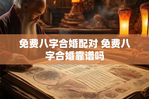 免费八字合婚配对 免费八字合婚靠谱吗