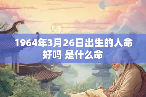1964年3月26日出生的人命好吗 是什么命