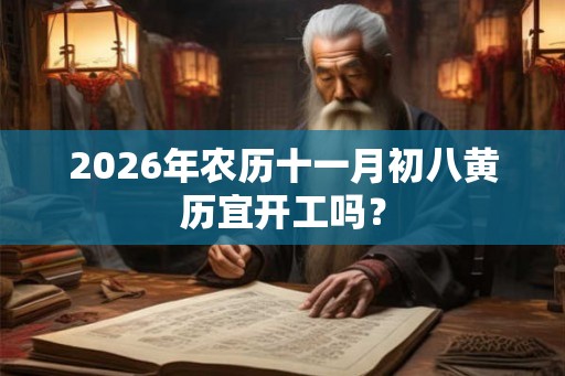 2026年农历十一月初八黄历宜开工吗？
