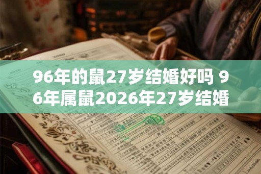 96年的鼠27岁结婚好吗 96年属鼠2026年27岁结婚如何