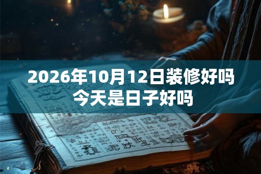 2026年10月12日装修好吗 今天是日子好吗