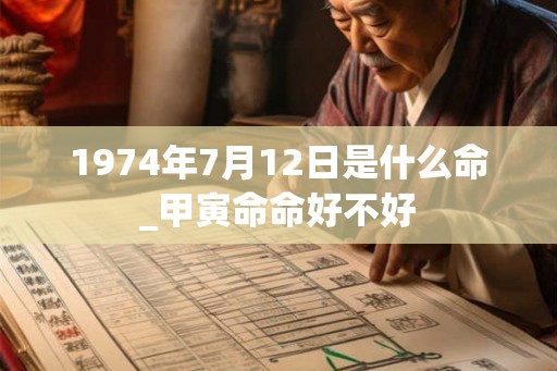 1974年7月12日是什么命_甲寅命命好不好