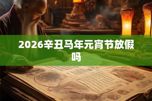 2026辛丑马年元宵节放假吗