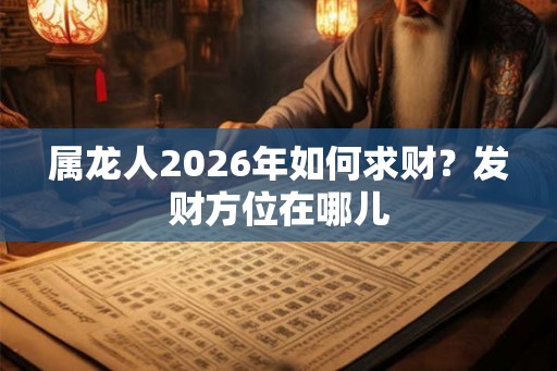 属龙人2026年如何求财？发财方位在哪儿