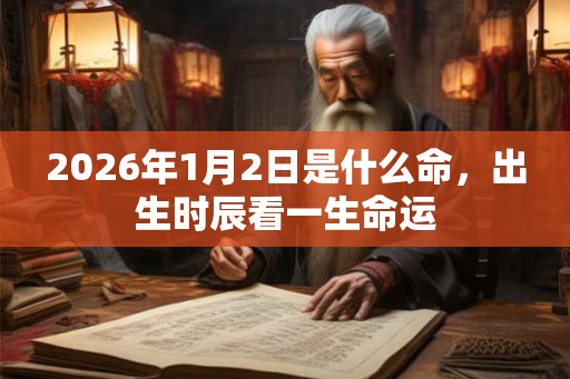 2026年1月2日是什么命，出生时辰看一生命运