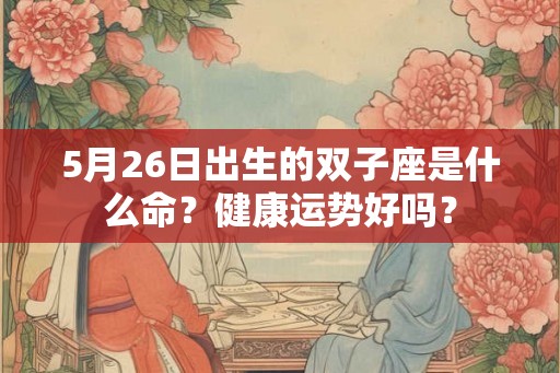 5月26日出生的双子座是什么命？健康运势好吗？