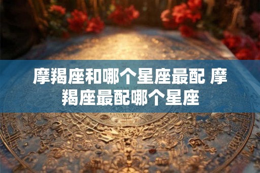摩羯座和哪个星座最配 摩羯座最配哪个星座