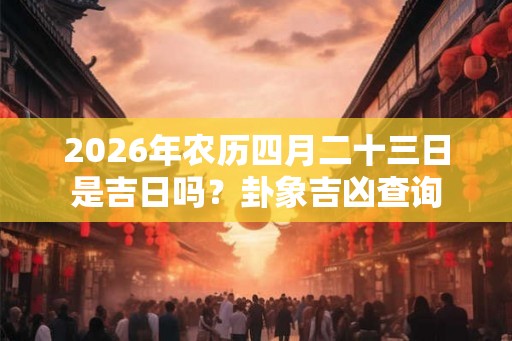 2026年农历四月二十三日是吉日吗？卦象吉凶查询